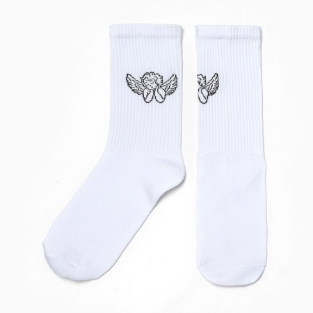 Women's socks "Angel", white color, size 23-25