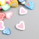 Decor for creativity plastic "heart" (set 90 pcs) from 0.7 to 0.4 cm