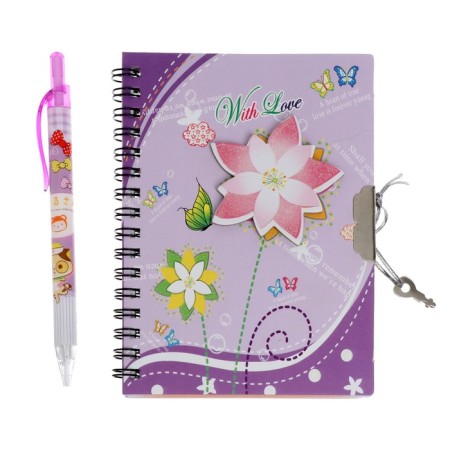 Notebook in a gift box, on a lock, A6, 50 sheets, line, "window", mix-2
