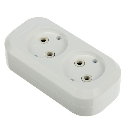 The junction of the extension cord Universal E202, double, ABC plastic, without grounding
