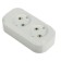The junction of the extension cord Universal E202, double, ABC plastic, without grounding