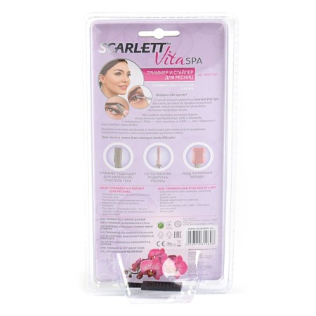 Trimmer and Styler for SCARLETT SC-TR307T01 eyelashes, eyebrow nozzles, brush, pink-5