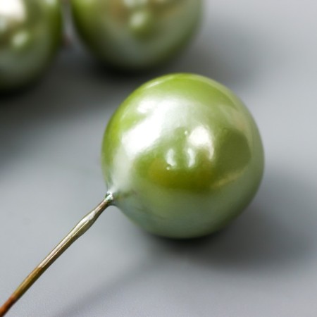 Decor for creativity "Ball light green pearl" d = 1.5 cm set 20 pcs 6x1.5x1.5 cm-1