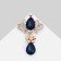 Brooch "Empress" with a suspension, the color is blue-white in gold