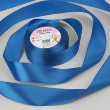 Satin ribbon, 40 mm × 23 ± 1 m, the color of the azure-blue No. 97