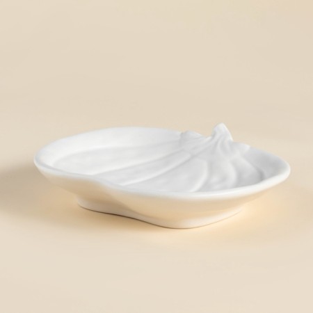 SL Home plate "Autumn Breeze", 16 × 14.5 × 3.3 cm, ceramics, white color-2