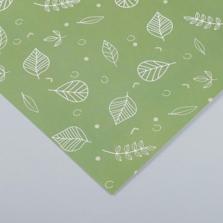 Scrapbooking paper "Green leaves" density 180 g 30.5x32 cm-2