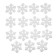 The basis for creativity and decoration "Snowflake", set of 15 pcs., Size 1 pc. - 7.2 × 2.8 cm
