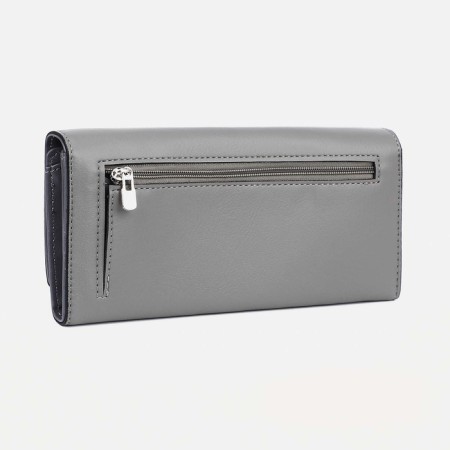 Women's wallet on magnets, gray color-1