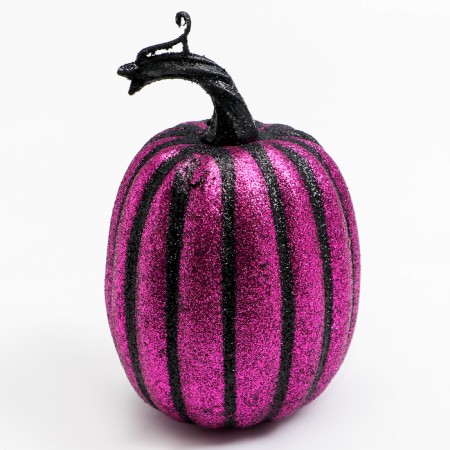 Decor "Pumpkin" in purple 9.5x9.5x12 cm-1