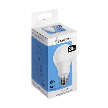 Smartbuy, E27, A65, 20 W, 6000 K, Cold White Light lamp-3