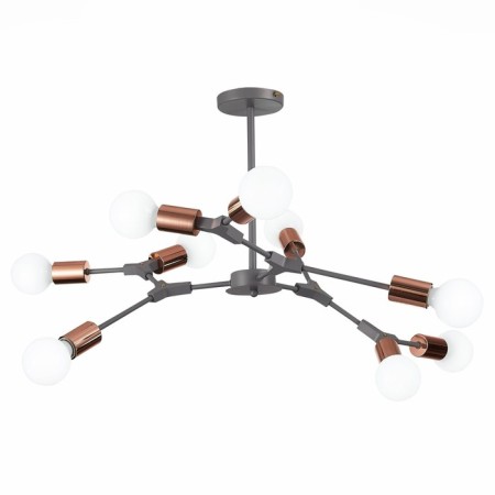 Ceiling EVOLUCE lamp. Sle106403-09. Palare. 9x60 watts, E27, 89x89x35.5 cm, gray color, pink gold-8