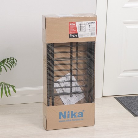 Shoe shelf collapsible, 4 tiers, 46 × 28 × 70 cm, black color-3