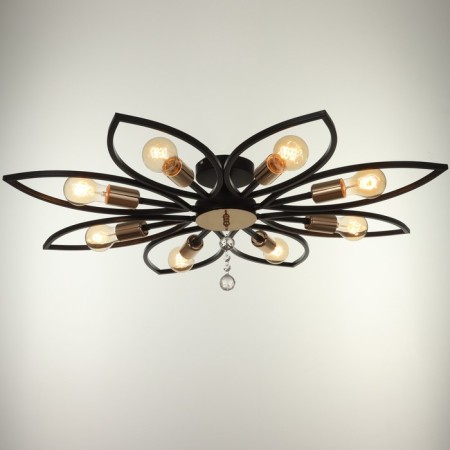 Chandelier 2138/8 E27 40W black and gold 80x80x20 cm Bayerlux-1