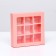 Box for 9 sweets, pink, 14.5 x 14.5 x 3.5 cm. Confectionery packaging