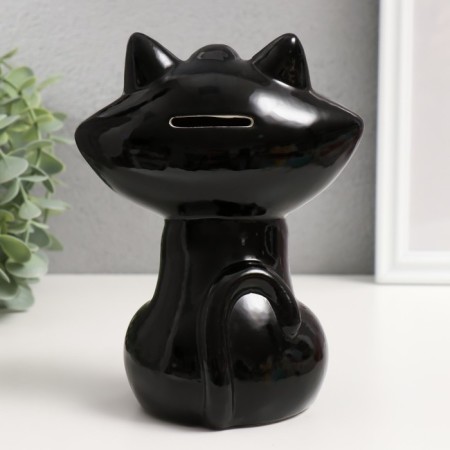 Piggy bank Ceramics "Black Cat" 13x11.5x16.5 cm-2