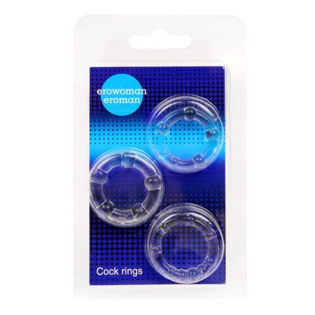 A set of rings of erectational Ereowman Eroman, silicone, relief, 3 pcs-2