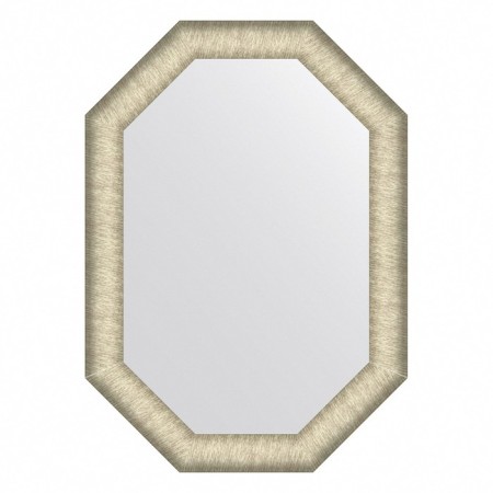 EvoFORM mirror in the baguette frame, 59 mm, 50x70 cm, brushed silver color