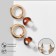 Earrings "Mushrooms" fly agaric in specking, white-brown color in gold