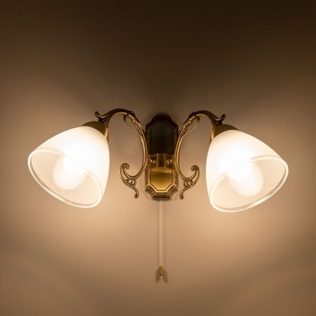 Sconces Citilux "Latur" CL413421, 24x20 cm, 2x75W, e27, brown color-11