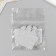 Decor "Gift" silver 4 cm set 5 pcs foam glitter