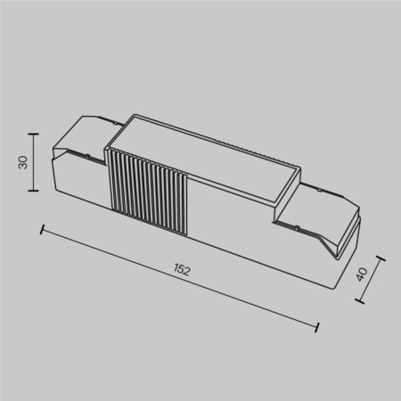 Technical PSL-DL40-3CCT-550-700MA, 28W, 15.2x4x3 cm, white color, white-3