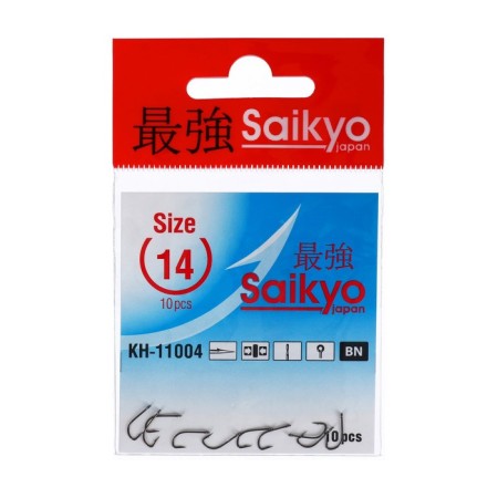 Hooks Saikyo KH-11004 Crystal BN No. 14, 10 pcs