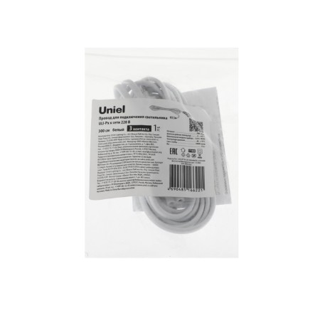The wire for connecting the ULI-P Lovember to the 220V network Uniel, 300 cm, 3 contacts, white-3