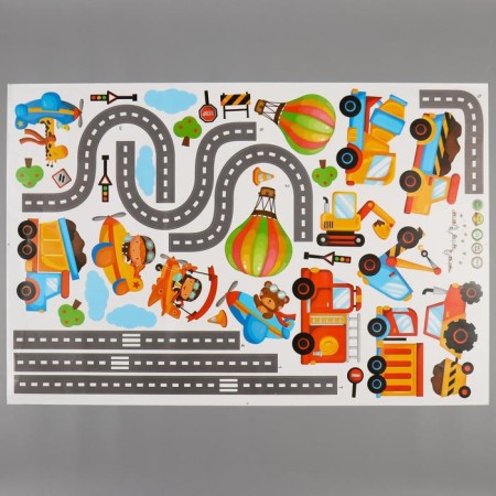 Stick plastic interior color "Transport and road" 60x90 cm-1