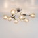 Ceiling chandelier Citilux "Til" CL138185, 80x80x30 cm, 8x60W, E27, brown color