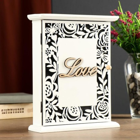 Keywater tree 6 hooks "Flowers and butterflies. Love" 26.5x21x6.8 cm-1