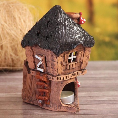 Aroma lace house "Granny Yaga", 18 cm, handmade, mix,-10