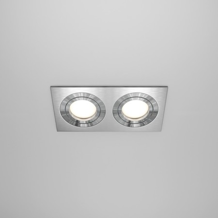 The built-in lamp Technical DL024-2-02S, GU10, 2x50 W, 175x92x25 mm, silver-3