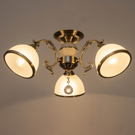 Lamp Ceiling Economy light 28066/3AB WT, 3x40W, E27, 28x48x50 cm, white color-2