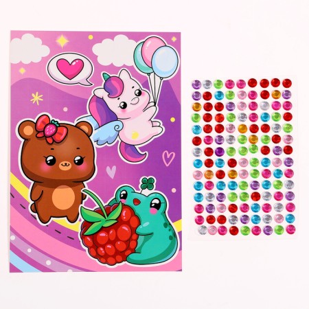 Application with rhinestones for children "Milahi", A6, a set for creativity-1