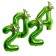 Set of foil balls 40 "2024 - Dragon Year", Salad