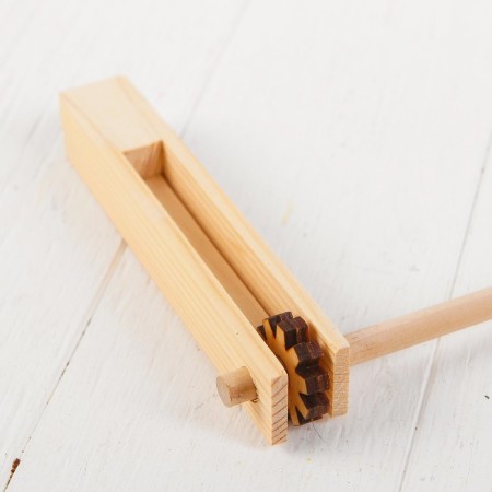 Circular rattle, made of wood-1