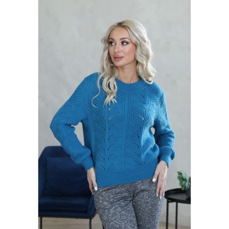 Female jumper wisell, size 50, blue color-9