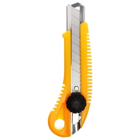 Chancellery knife 18 mm, plastic, with a roller lock, TOP-2