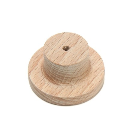 Pen button, 35 mm, wooden y2, 1pc, beech, 1pc-5