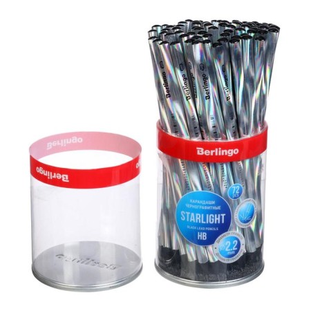 Pencil of the Black Berlingo Starlight HB, black tree, trihedral, imprisoned-3