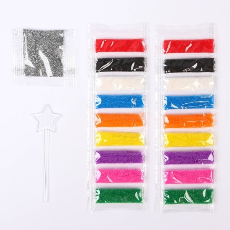 Set for creativity: fresco sand with sparkles (9 colors), "Mermaid Ariel", princesses-1