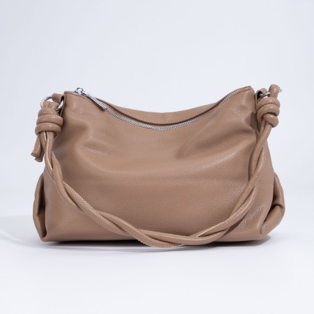 Cross-Bodi Bag on a zipper, beige color