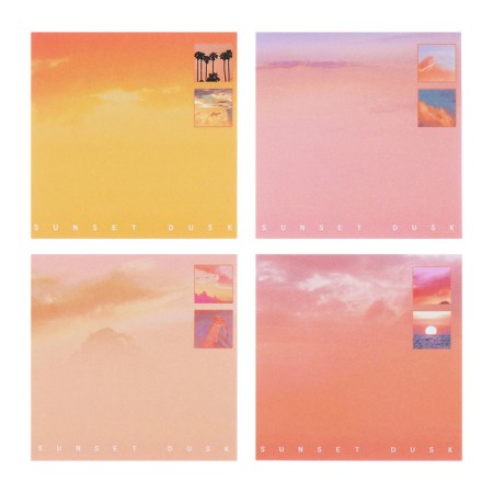Block with a sticky edge 79*79mm 70l with a pattern landscape gradient MIX-1