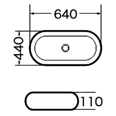 Grossman GR-3011 sink, oval, 420x640 mm, white-2