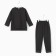 Kidsa (sweatshirt, trousers) minku color black, height 146 cm