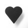 Furniture button “Heart”, black color