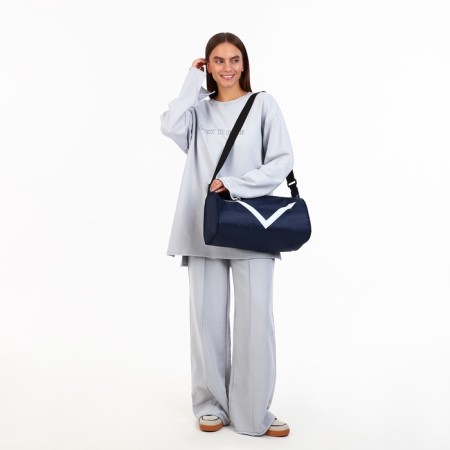 Sports bag with lightning, long belt, blue color-5