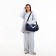 Sports bag with lightning, long belt, blue color