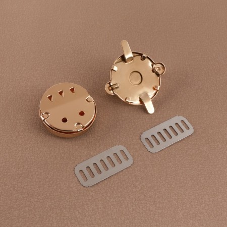Bag -3 × 3 cm fastener, golden color-3
